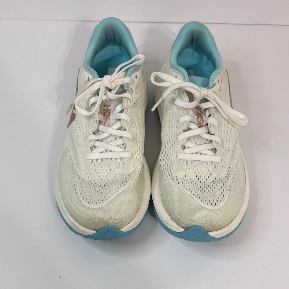 Hoka Rincon 4 Women's White and Blue Athletic Shoes